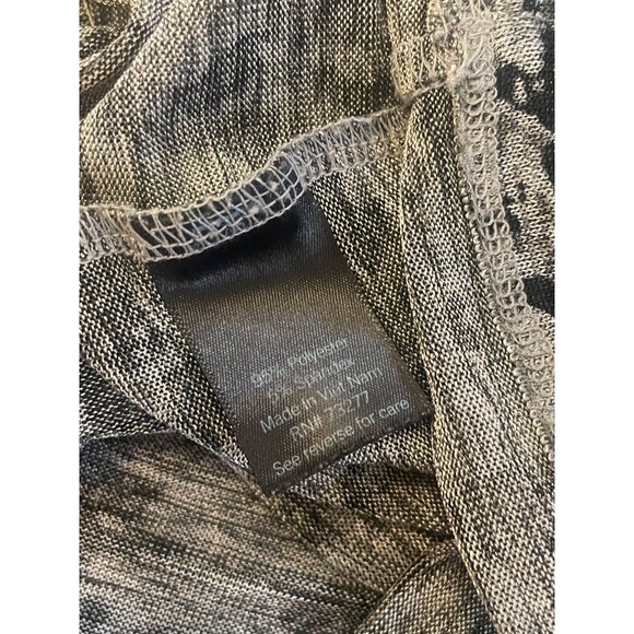 simply vera Wang ruched-shoulder dolman tee gray black print slinky soft XL - Picture 7 of 8